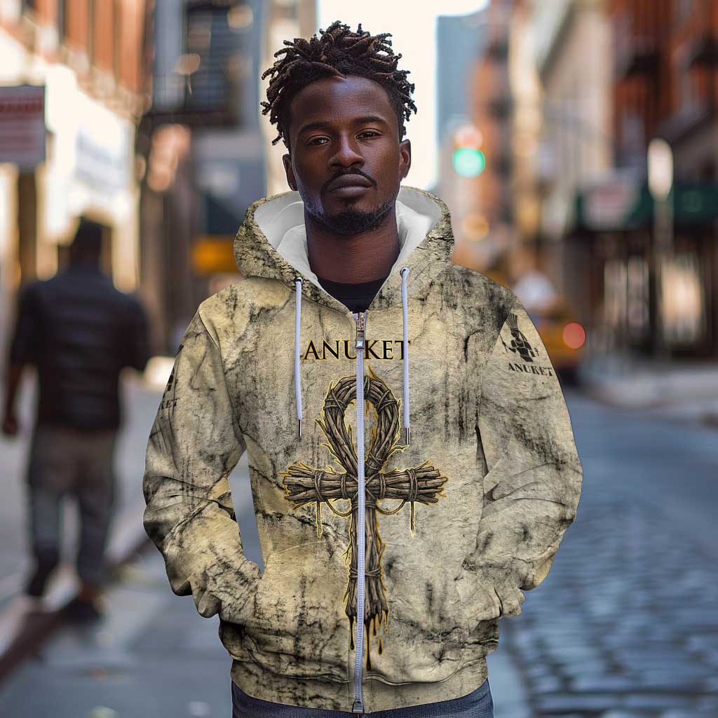 Anuket Zip Hoodie Egyptian Queen of the Cataracts Ankh Symbol