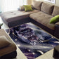 Bastet Egyptian Area Rug Cat Goddess Cosmic Protector Moon Magic Night Sky