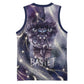 Bastet Egyptian Basketball Jersey Cat Goddess Cosmic Protector Moon Magic Night Sky