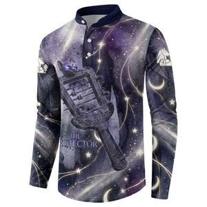 Bastet Egyptian Button Sweatshirt Cat Goddess Cosmic Protector Moon Magic Night Sky
