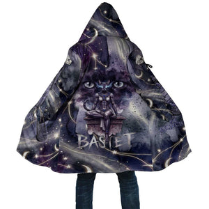 Bastet Egyptian Cloak Cat Goddess Cosmic Protector Moon Magic Night Sky