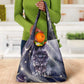 Bastet Egyptian Grocery Bag Cat Goddess Cosmic Protector Moon Magic Night Sky