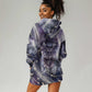 Bastet Egyptian Hoodie Dress Cat Goddess Cosmic Protector Moon Magic Night Sky