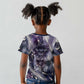 Bastet Egyptian Kid T shirt Cat Goddess Cosmic Protector Moon Magic Night Sky