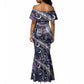 Bastet Egyptian Mermaid Dress Cat Goddess Cosmic Protector Moon Magic Night Sky