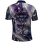 Bastet Egyptian Polo Shirt Cat Goddess Cosmic Protector Moon Magic Night Sky
