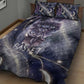 Bastet Egyptian Quilt Bed Set Cat Goddess Cosmic Protector Moon Magic Night Sky