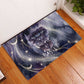 Bastet Egyptian Rubber Doormat Cat Goddess Cosmic Protector Moon Magic Night Sky