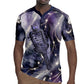 Bastet Egyptian Rugby Jersey Cat Goddess Cosmic Protector Moon Magic Night Sky