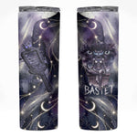 Bastet Egyptian Skinny Tumbler Cat Goddess Cosmic Protector Moon Magic Night Sky