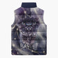 Bastet Egyptian Sleeveless Puffer Jacket Cat Goddess Cosmic Protector Moon Magic Night Sky