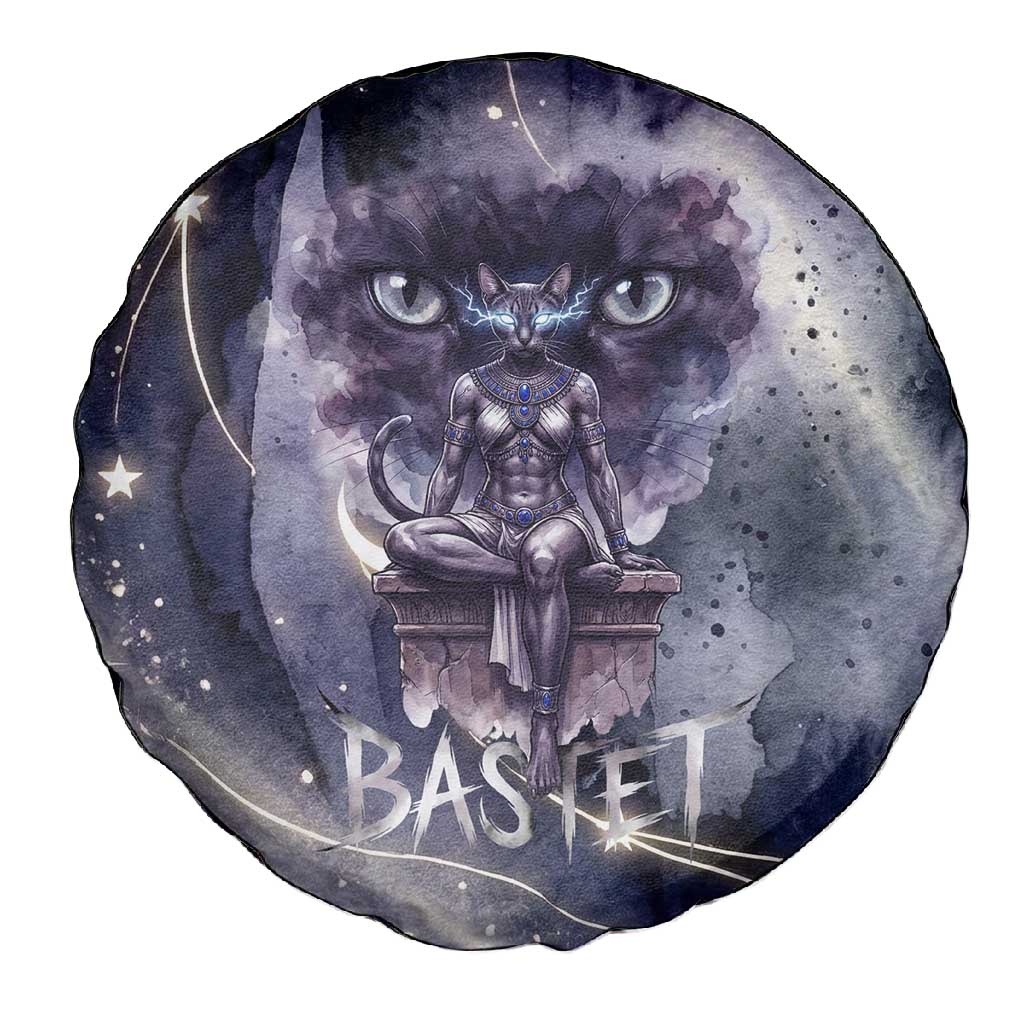 Bastet Egyptian Spare Tire Cover Cat Goddess Cosmic Protector Moon Magic Night Sky