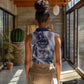 Bastet Egyptian Women Sleeveless Polo Shirt Cat Goddess Cosmic Protector Moon Magic Night Sky