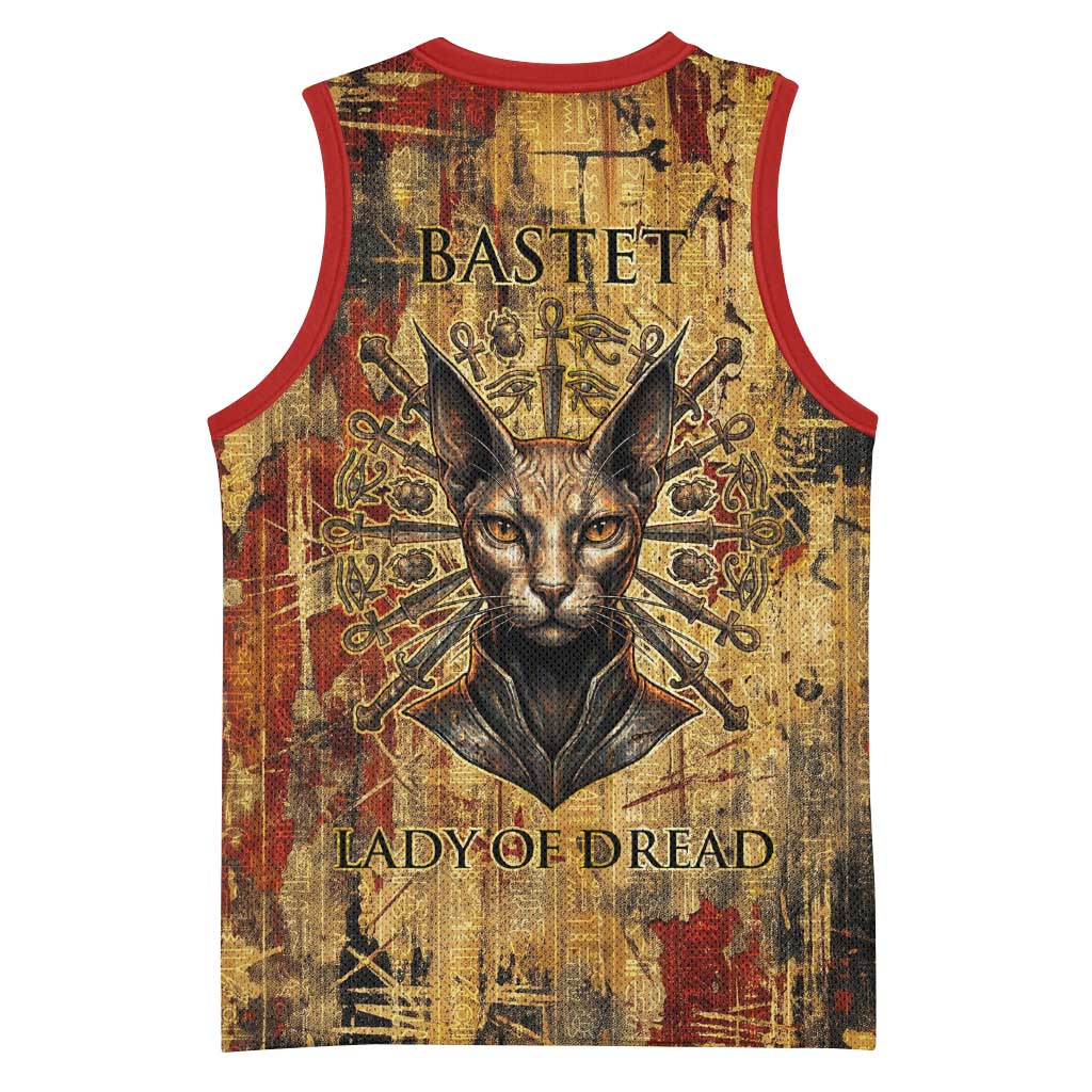 Bastet Egyptian Basketball Jersey Eye of Ra Cat Goddess Lady of Dread Ancient Power
