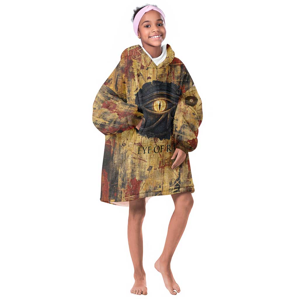 Bastet Egyptian Kid Wearable Blanket Hoodie Eye of Ra Cat Goddess Lady of Dread Ancient Power