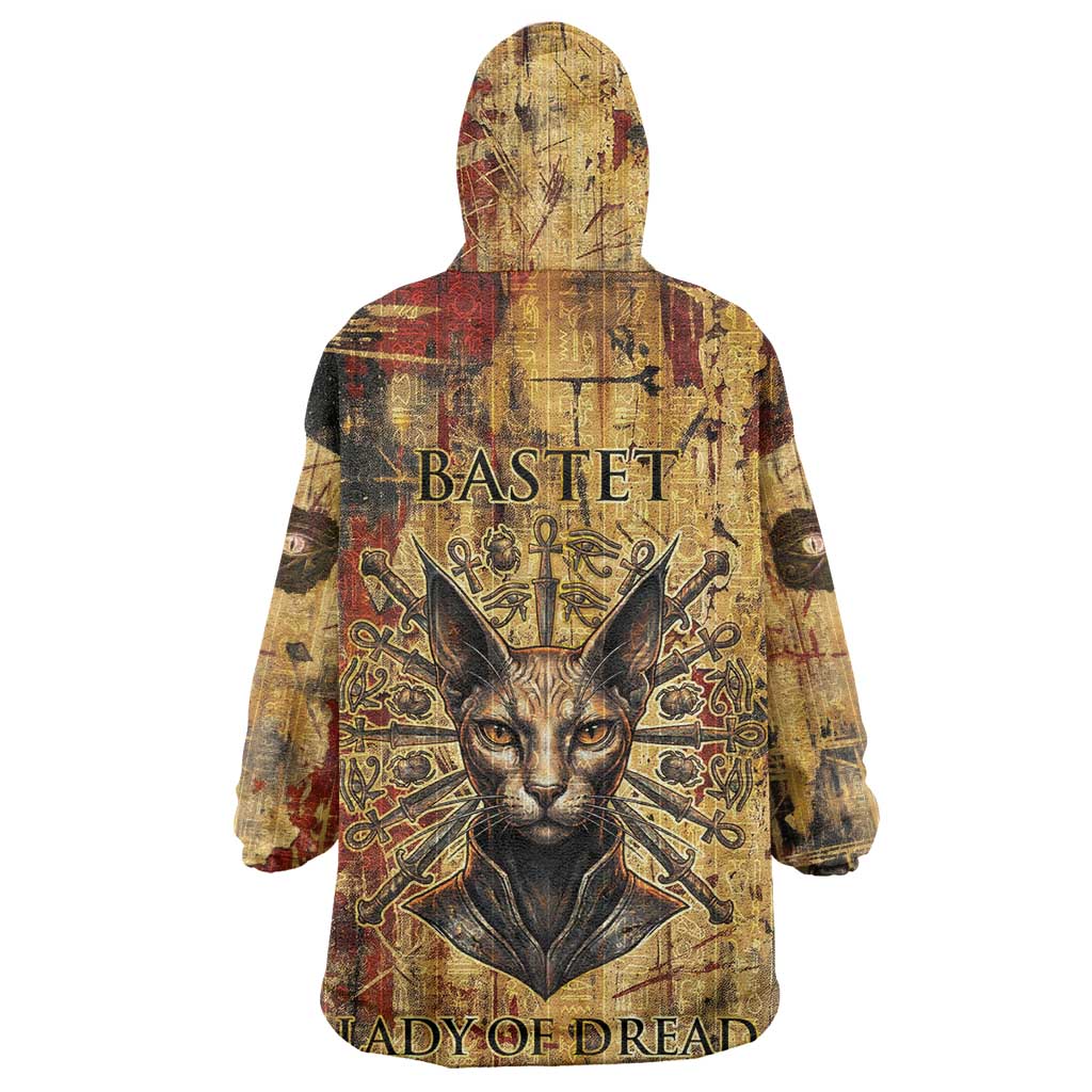 Bastet Egyptian Kid Wearable Blanket Hoodie Eye of Ra Cat Goddess Lady of Dread Ancient Power