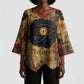 Bastet Egyptian Kimono Sleeve Blouse Eye of Ra Cat Goddess Lady of Dread Ancient Power