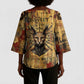 Bastet Egyptian Kimono Sleeve Blouse Eye of Ra Cat Goddess Lady of Dread Ancient Power