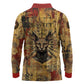Bastet Egyptian Long Sleeve Polo Shirt Eye of Ra Cat Goddess Lady of Dread Ancient Power