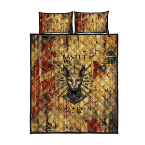 Bastet Egyptian Quilt Bed Set Eye of Ra Cat Goddess Lady of Dread Ancient Power