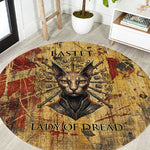 Bastet Egyptian Round Carpet Eye of Ra Cat Goddess Lady of Dread Ancient Power