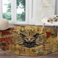 Bastet Egyptian Round Carpet Eye of Ra Cat Goddess Lady of Dread Ancient Power