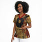 Bastet Egyptian Scrub Top Eye of Ra Cat Goddess Lady of Dread Ancient Power