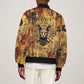 Bastet Egyptian Sleeve Zip Bomber Jacket Eye of Ra Cat Goddess Lady of Dread Ancient Power