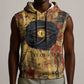 Bastet Egyptian Sleeveless Hoodie Eye of Ra Cat Goddess Lady of Dread Ancient Power