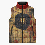Bastet Egyptian Sleeveless Puffer Jacket Eye of Ra Cat Goddess Lady of Dread Ancient Power