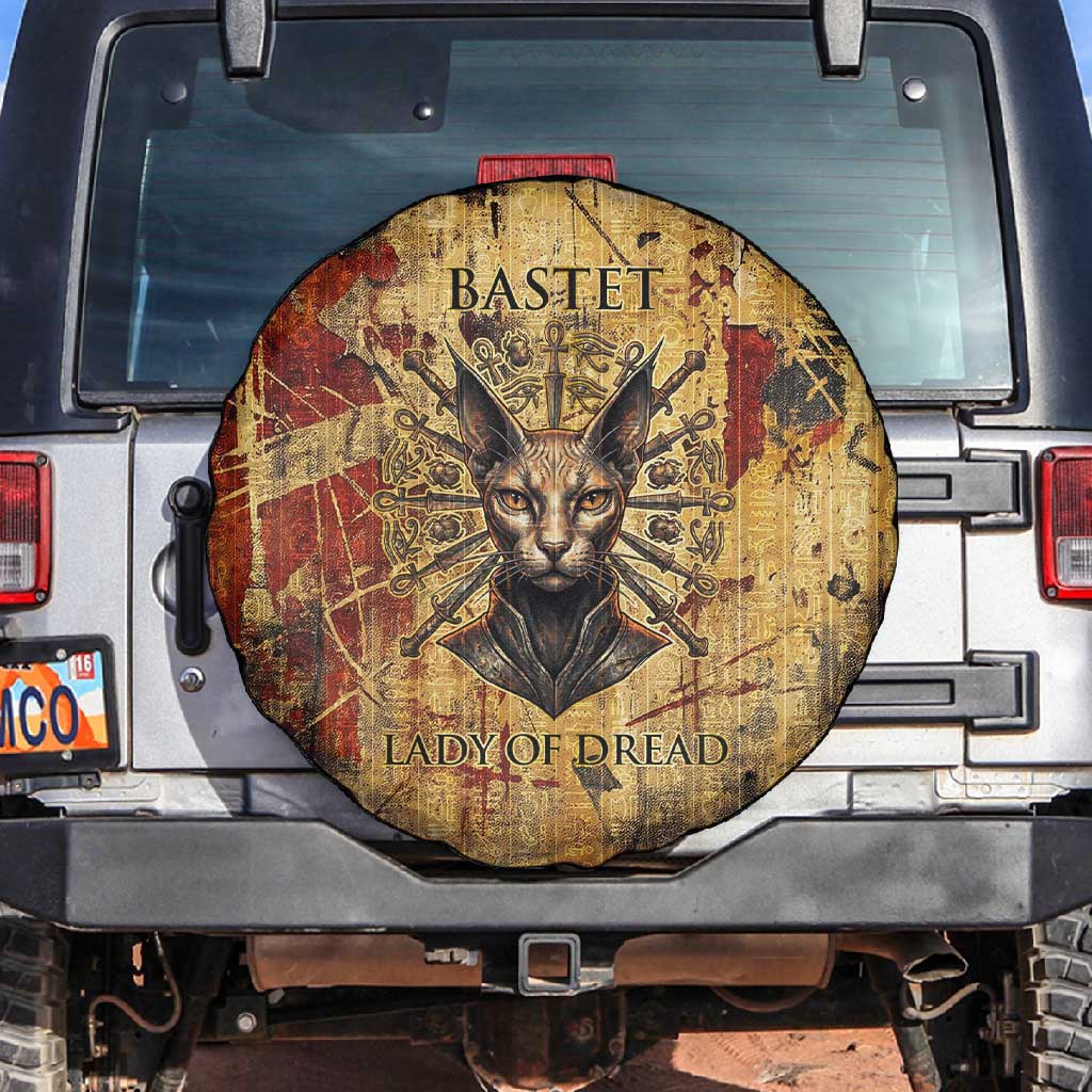 Bastet Egyptian Spare Tire Cover Eye of Ra Cat Goddess Lady of Dread Ancient Power