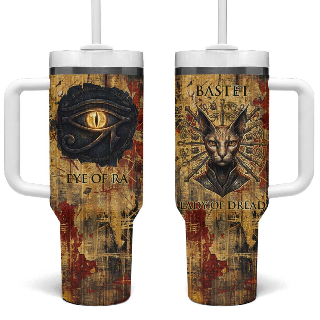 Bastet Egyptian Tumbler With Handle Eye of Ra Cat Goddess Lady of Dread Ancient Power