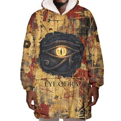 Bastet Egyptian Wearable Blanket Hoodie Eye of Ra Cat Goddess Lady of Dread Ancient Power