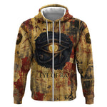 Bastet Egyptian Zip Hoodie Eye of Ra Cat Goddess Lady of Dread Ancient Power