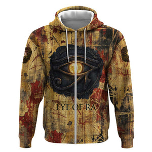 Bastet Egyptian Zip Hoodie Eye of Ra Cat Goddess Lady of Dread Ancient Power