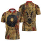 Bastet Egyptian Zipper Polo Shirt Eye of Ra Cat Goddess Lady of Dread Ancient Power