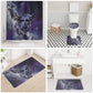 Bat Egyptian Bathroom Set Cow Goddess Celestial Face Horn Ring Gem Cosmic Starry Sky