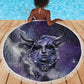 Bat Egyptian Beach Blanket Cow Goddess Celestial Face Horn Ring Gem Cosmic Starry Sky