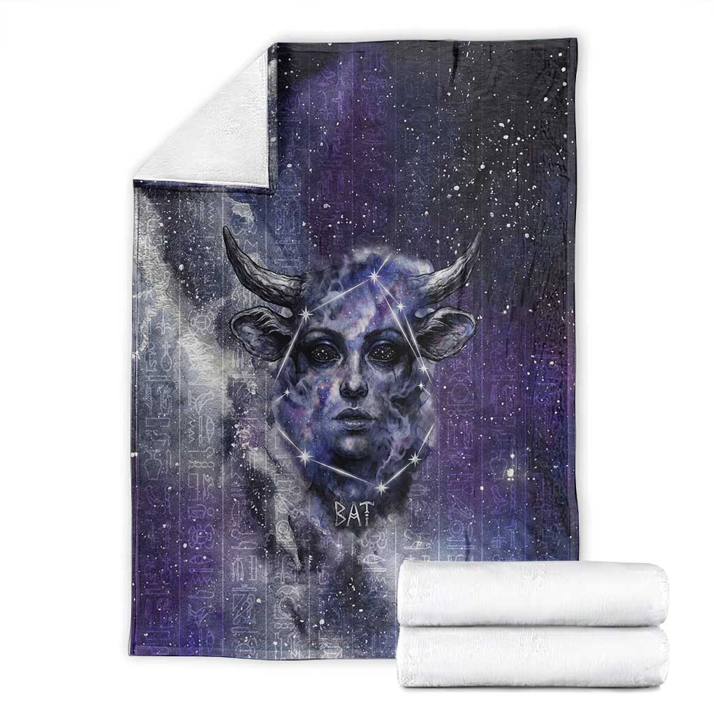 Bat Egyptian Blanket Cow Goddess Celestial Face Horn Ring Gem Cosmic Starry Sky