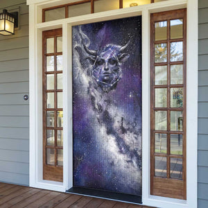 Bat Egyptian Door Cover Cow Goddess Celestial Face Horn Ring Gem Cosmic Starry Sky