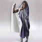 Bat Egyptian Hooded Blanket Cow Goddess Celestial Face Horn Ring Gem Cosmic Starry Sky