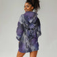 Bat Egyptian Hoodie Dress Cow Goddess Celestial Face Horn Ring Gem Cosmic Starry Sky