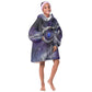 Bat Egyptian Kid Wearable Blanket Hoodie Cow Goddess Celestial Face Horn Ring Gem Cosmic Starry Sky