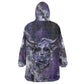 Bat Egyptian Kid Wearable Blanket Hoodie Cow Goddess Celestial Face Horn Ring Gem Cosmic Starry Sky