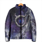 Bat Egyptian Padded Jacket Cow Goddess Celestial Face Horn Ring Gem Cosmic Starry Sky