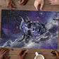 Bat Egyptian Puzzle Cow Goddess Celestial Face Horn Ring Gem Cosmic Starry Sky