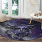 Bat Egyptian Round Carpet Cow Goddess Celestial Face Horn Ring Gem Cosmic Starry Sky
