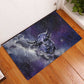 Bat Egyptian Rubber Doormat Cow Goddess Celestial Face Horn Ring Gem Cosmic Starry Sky