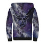 Bat Egyptian Sherpa Hoodie Cow Goddess Celestial Face Horn Ring Gem Cosmic Starry Sky