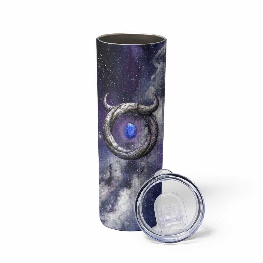 Bat Egyptian Skinny Tumbler Cow Goddess Celestial Face Horn Ring Gem Cosmic Starry Sky